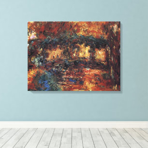 Impressão Em Tela Ponte Japonesa de Claude Monet, Arte Fino Antigo
