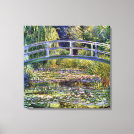 Impressão Em Tela Ponte Japonesa e Água Lily Pond