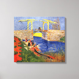 Impressão Em Tela Ponte Langlois em Arles com Mulheres Lavando