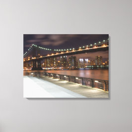 Impressão Em Tela Ponte Manhattan e Skyline NYC