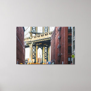 Impressão Em Tela Ponte Manhattan no Sunset