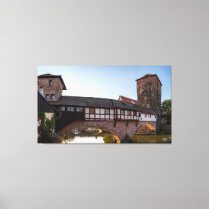 Impressão Em Tela Ponte medieval antiga em Nuremberga, Alemanha