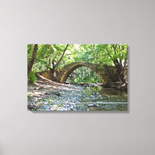 Impressão Em Tela Ponte medieval de kelefos em Chipre