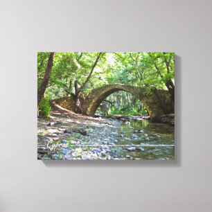 Impressão Em Tela Ponte medieval de kelefos em Chipre