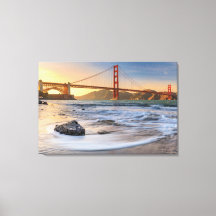 Ponte ouro-Portão em São Francisco ao pôr do sol