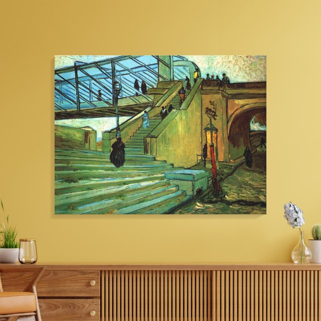Impressão Em Tela Ponte Trinquetaille de Vincent van Gogh (Insitu(Sala de estar))