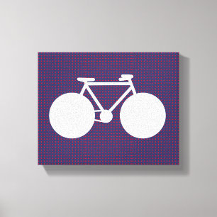 Impressão Em Tela pontos brancos/vermelhos de bicicleta
