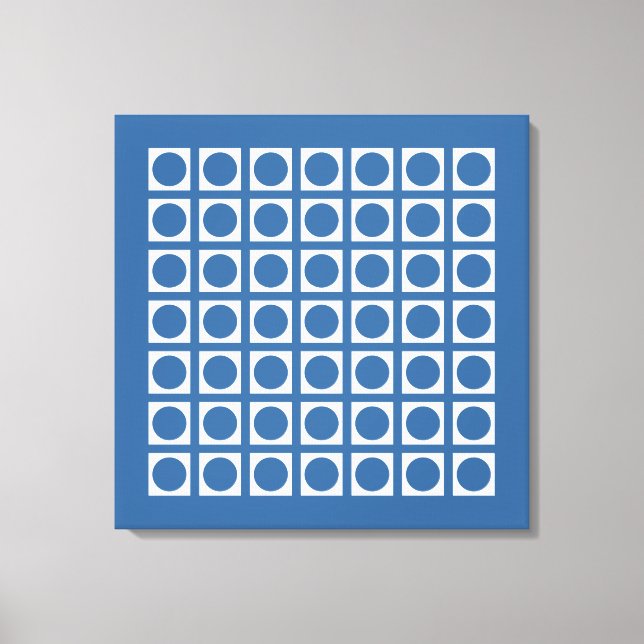 Impressão Em Tela Pontos de Grade Elegantes do Azure (Frente)