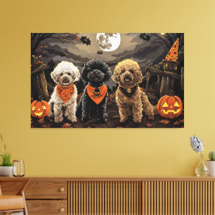 Impressão Em Tela Poodle Halloween Spooky