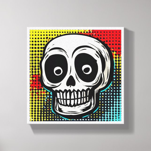 Impressão Em Tela "Pop Art Calavera: Uma Torção Contemporânea (Frente)