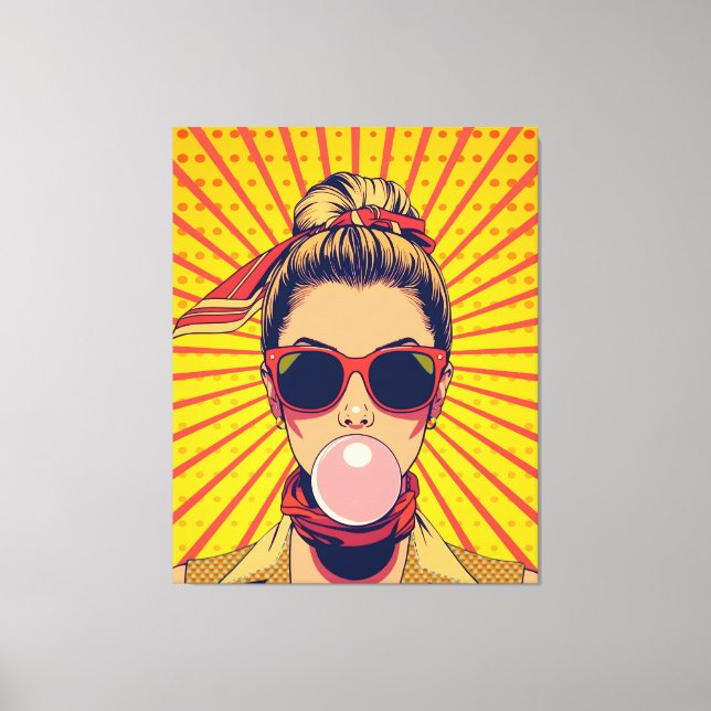 Impressão Em Tela  Pop Art Colorido  Arte Moderna Vibrante  (Frente)