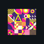 Impressão Em Tela Pop art, formas geométricas coloridas.<br><div class="desc">Padrão sem costura de forma Pop e Abstrato geométrica colorido. Papel de parede Decor do azulejo Embale o pop e a cor com formas geométricas do abstrato. Adicione um pop de cor com um padrão geométrico vibrante e abstrato. padrão, vibrante, bloco, pop, flor, ilustração, legal, abstrato, diversão, geometria, textura, geometria,...</div>
