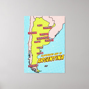 Impressão Em Tela Pop Art Ilustrado Argentina