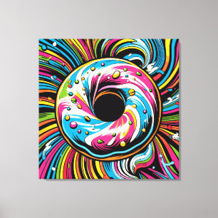 Impressão Em Tela Pop Art Rosquinha