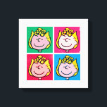 Impressão Em Tela Pop Art Sally | Padrão Mod for You<br><div class="desc">Dê uma olhada neste design super fofo que apresenta Sally em um padrão de pop de arte divertido.</div>