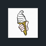 Impressão Em Tela Pop Art Sorvete Cone ou Cornet<br><div class="desc">Imagem do estilo pop gigante. cone de sorvete em um estilo gráfico de arte Pop contra fundo branco.</div>