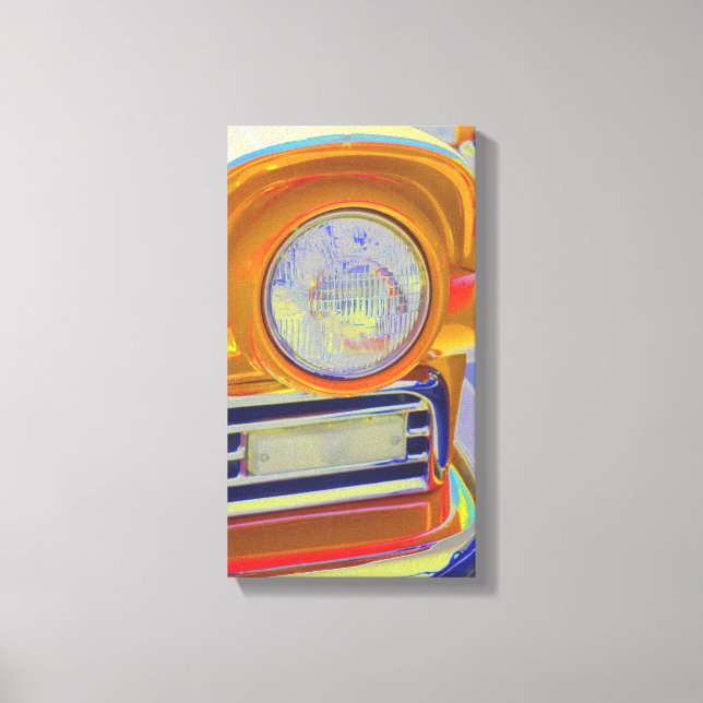 Impressão Em Tela Pop com luz de ouvido do carro clássico (Frente)