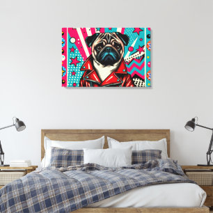 IMPRESSÃO EM TELA POP LIFE PUG 6