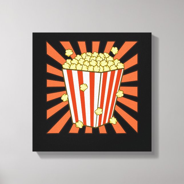 Impressão Em Tela Popcorn Lover Popcorns Gráfico de Éater de Comida (Frente)