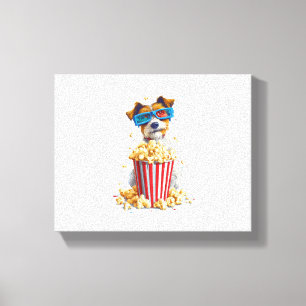 Impressão Em Tela Popcorn Pup - Filme Noturno