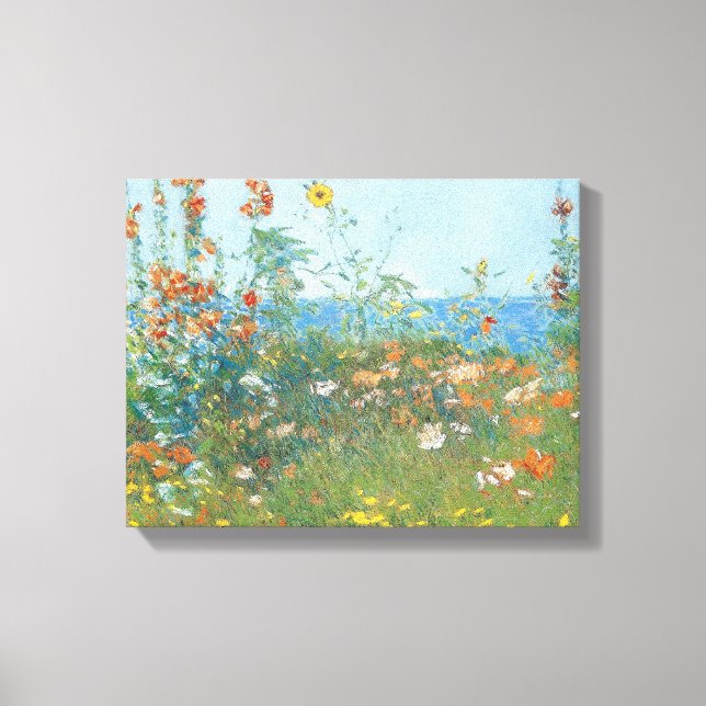 Impressão Em Tela "Poppies, Ilha de Shoals" de Hassam - Embalado (Frente)