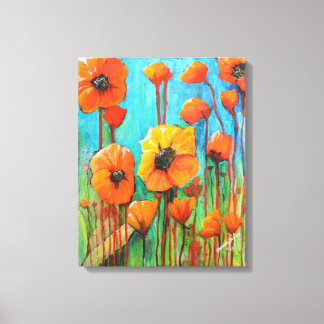Impressão Em Tela Poppies no Verão