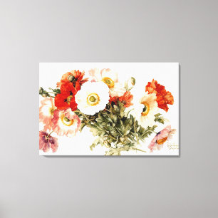 Impressão Em Tela Poppies Vintage