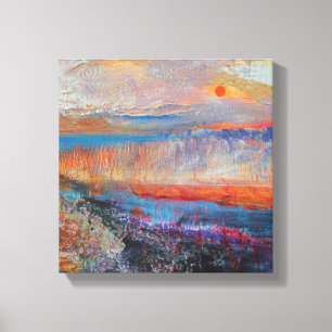 Impressão Em Tela Por do sol 2013 do pântano