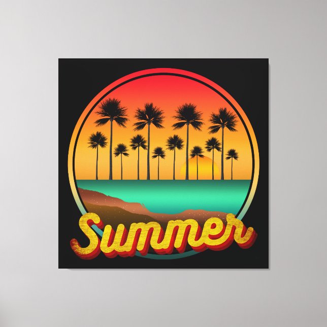 Impressão Em Tela pôr do sol da natureza do verão (Frente)