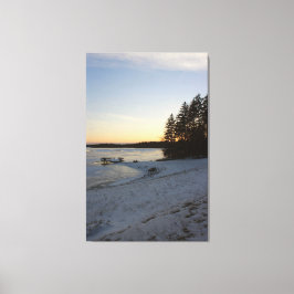 Impressão Em Tela Por do sol do inverno