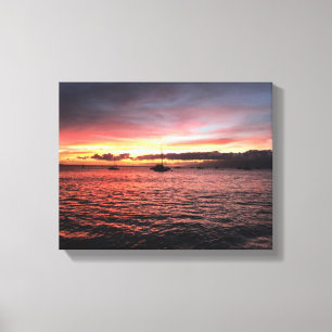 Impressão Em Tela Por do sol em Maui