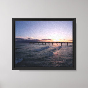 Impressão Em Tela Pôr do sol em Okaloosa Island Pier Flórida via Dro