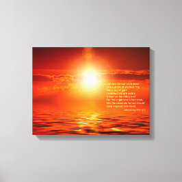 Impressão Em Tela Pôr do Sol Laranja Céu Dourado & Mar Ouro Inspira