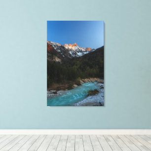 Impressão Em Tela Pôr do sol mágico sobre as montanhas e o rio