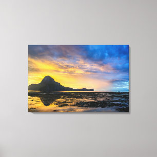 Impressão Em Tela Pôr do sol na Baía de El Nido
