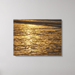 Impressão Em Tela Pôr do Sol na Califórnia Ondas Oceano Paisagem Mar
