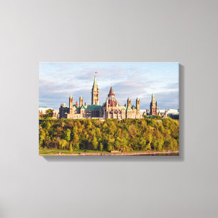 Impressão Em Tela Pôr do sol na Colina do Parlamento - Ottawa