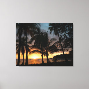 Impressão Em Tela Pôr do sol na Praia Castillo, Costa Rica