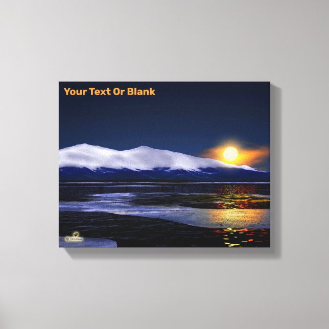 Impressão Em Tela Pôr Do Sol No Gelo (Frente)