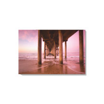 Pôr do sol no píer de Huntington Beach (Tela) 