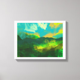 Impressão Em Tela pôr do sol num céu azul