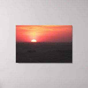 Impressão Em Tela Pôr do sol sobre a Palha