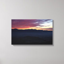 Impressão Em Tela Pôr do sol sobre as Montanhas no sul de Oregon
