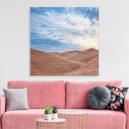 Impressão Em Tela Pôr do Sol Sobre Dunas de Areia em Foto de Textura
