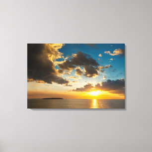 Impressão Em Tela Pôr do sol sobre o oceano, Fiji
