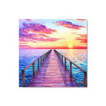 Pôr do sol sobre ondas serenas do oceano