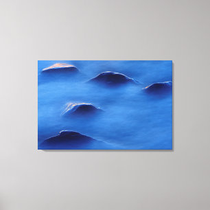 Impressão Em Tela Pôr do sol sobre rochas que protuberam através d