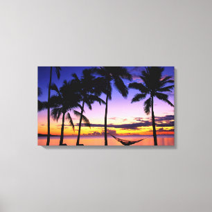 Impressão Em Tela Por do sol tropical