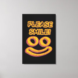 Impressão Em Tela "Por favor, sorria!" Design bonito. Comprar Agora