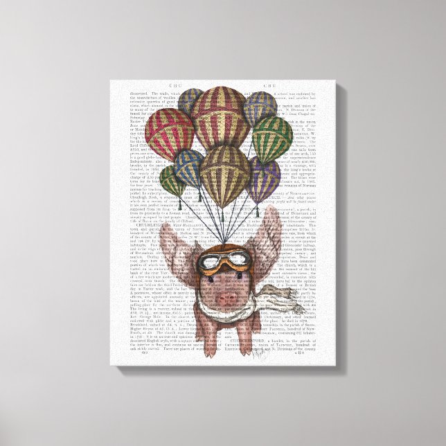 Impressão Em Tela Porco em chamas (Frente)